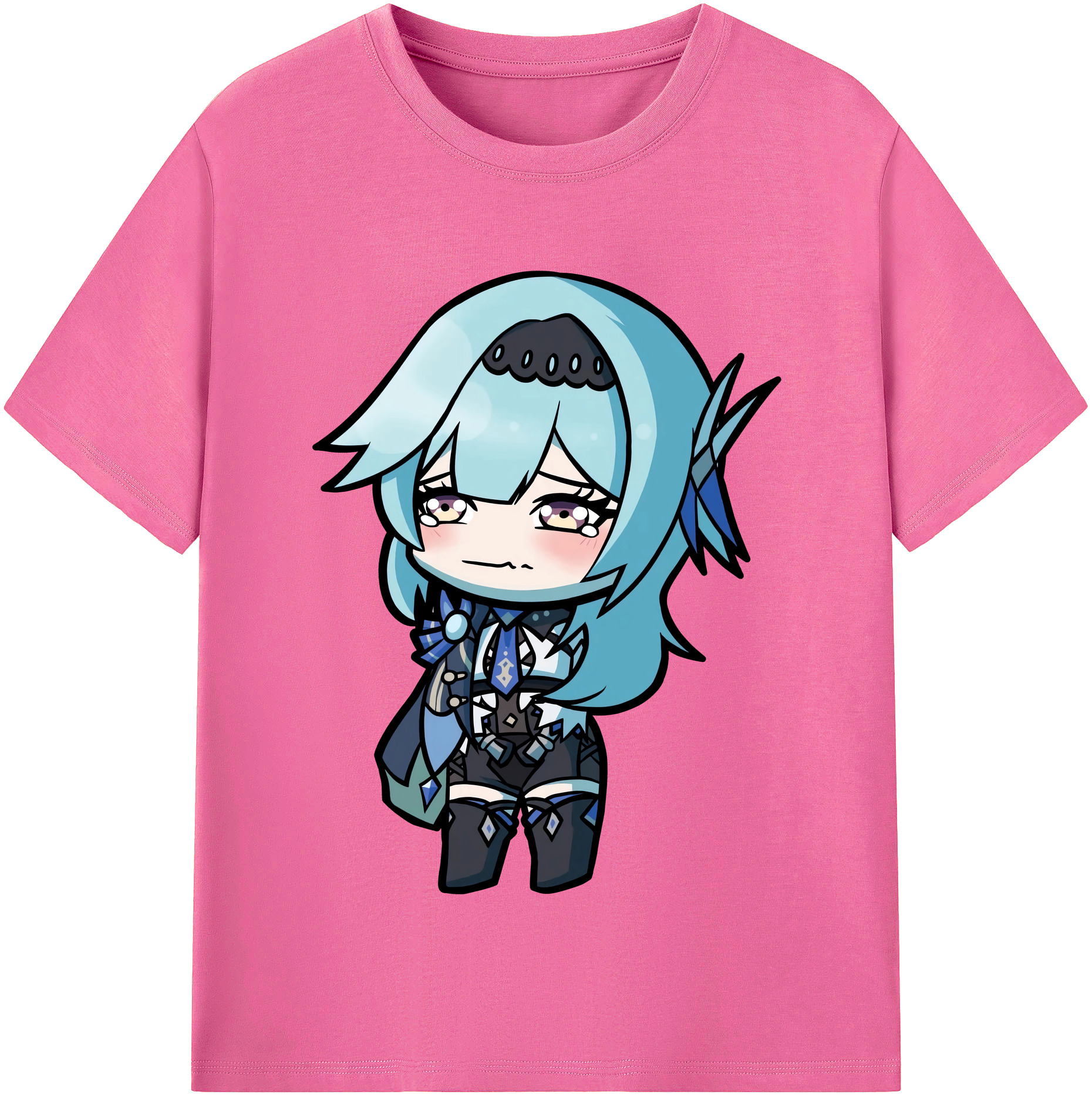 げんし神 优菈 ゆうら genshin Yūra レディースカジュアルプリントTシャツ（綿100％）
